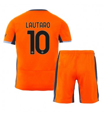 Inter Milan Lautaro Martinez #10 Tercera Equipación Niños 2023-24 Manga Corta (+ Pantalones cortos)